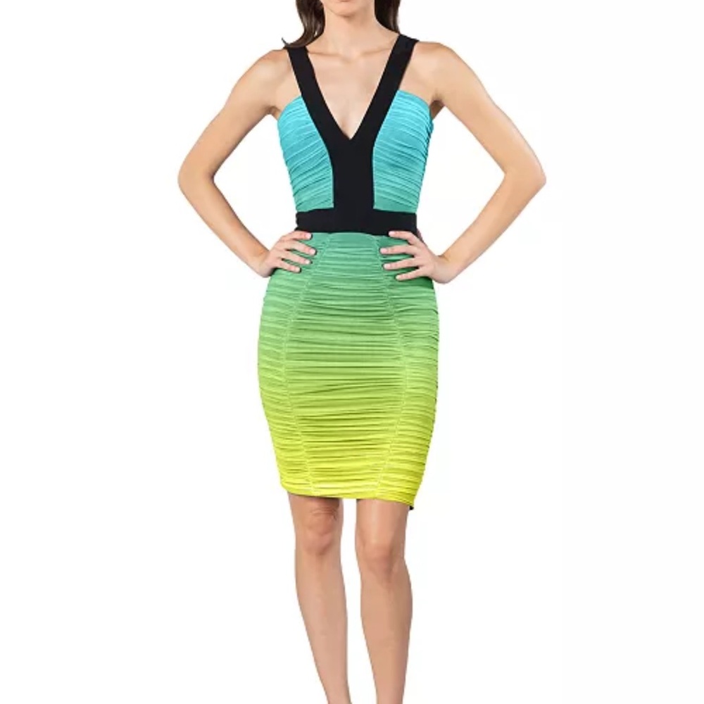 NWT Dress The Population Ashlyn Ombre Knee-Length Bodycon Dress Small
